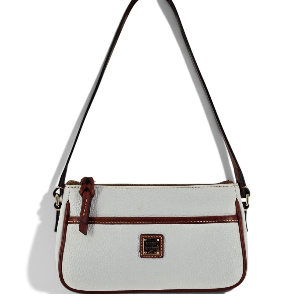Dooney & Bourke Pebble Grain Small Kiley Bag Women White Leather Shoulder Bag
